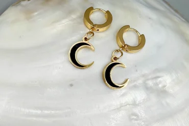 گوشواره استیل ماه رنگ ثابت|14040497