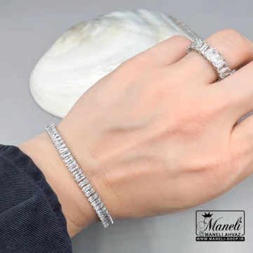 سرویس تنیسی زنانه تمام نگین سیلور |14040474 - Image 6