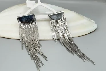 گوشواره مجلسی استیل رنگ ثابت|14040439