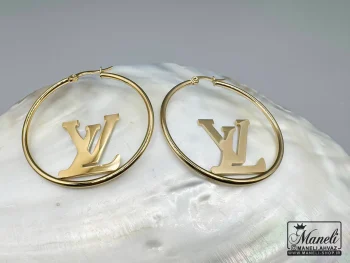 گوشواره برند Lv| لویی ویتون استیل رنگ ثابت - Image 5