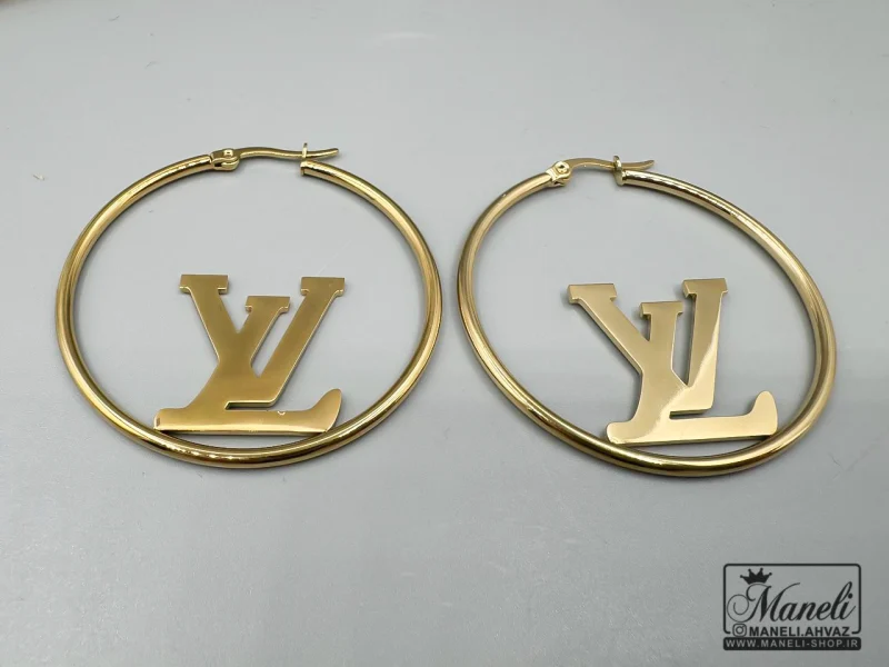 گوشواره برند Lv| لویی ویتون استیل رنگ ثابت - Image 1