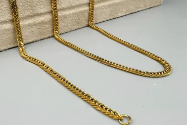 ست دستبند و زنجیر کارتیر طلایی رنگ ثابت|140404160