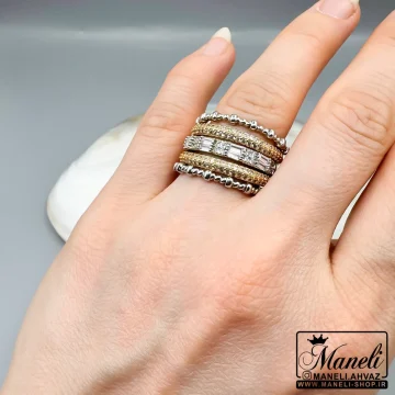 انگشتر پرتوفینو دو رو رنگ زنانه انگشترچند رج ترند|140404147