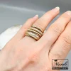 انگشتر ترند وپرتوفینو چند رج طلایی رنگ|140404148 - Image 3