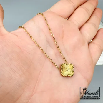 گردنبند ونکلیف تک گل طلایی|14040436 - Image 5