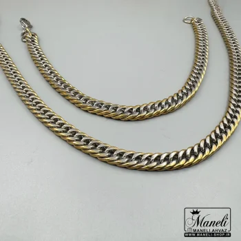 ست دستبند و زنجیر کارتیر طلایی و سفید|140404157 - Image 5