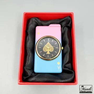 فندک ساعت دار لاکچری گازی صورتی و آبی|14040437 - Image 2