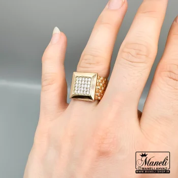 انگشتر زنانه شیک ژوپینگ نگین مخراج شده|14040503