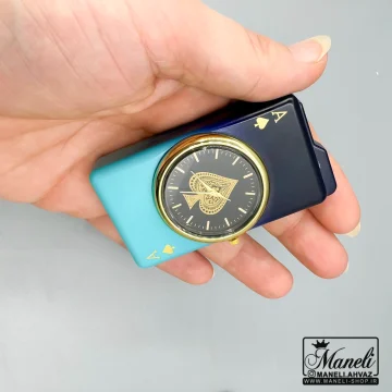 فندک لاکچری ساعت دار گازی | آبی سورمه ای|14040438 - Image 6