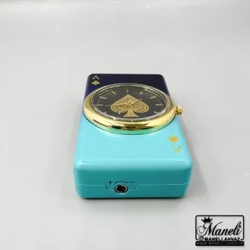 فندک لاکچری ساعت دار گازی | آبی سورمه ای|14040438 - Image 5