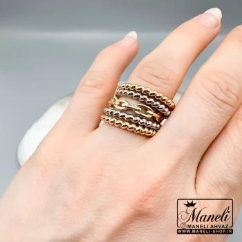 انگشترپرتوفینو چند رج دو رنگ|140404149