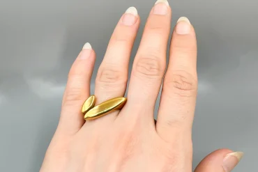 انگشتر مینیمال طلایی رنگ ثابت|14040504