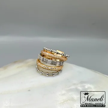 انگشتر پرتوفینو دو رو رنگ زنانه انگشترچند رج ترند|140404147 - Image 2