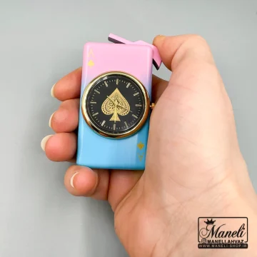 فندک ساعت دار لاکچری گازی صورتی و آبی|14040437 - Image 4