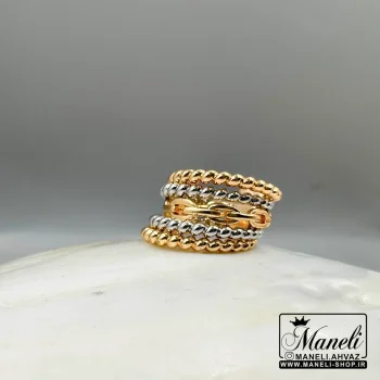 انگشترپرتوفینو چند رج دو رنگ|140404149 - Image 2