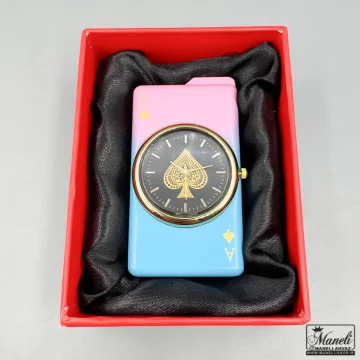 فندک ساعت دار لاکچری گازی صورتی و آبی|14040437 - Image 5