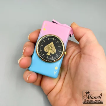 فندک ساعت دار لاکچری گازی صورتی و آبی|14040437 - Image 6