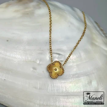 گردنبند ونکلیف تک گل طلایی|14040436 - Image 4