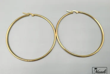 گوشواره حلقه ای طلایی رنگ ثابت|14040440