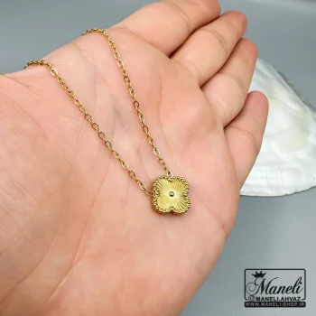 گردنبند ونکلیف تک گل طلایی|14040436 - Image 3