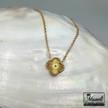 گردنبند ونکلیف تک گل طلایی|14040436
