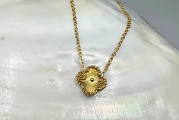 گردنبند ونکلیف تک گل طلایی|14040436