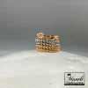 انگشتر پرتوفینو دورنگ بابافت زیبا و مشابه طلا|140404151 - Image 2