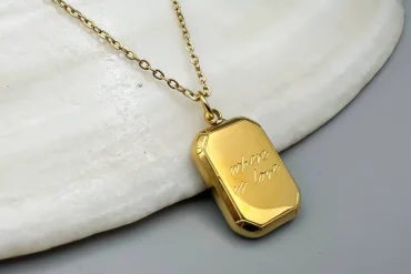 گردنبند زنانه شمش مشابه طلا رنگ ثابت|140405120