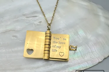 گردنبند دفترچه خاطرات طلایی و نقره ای زندگی|140405123