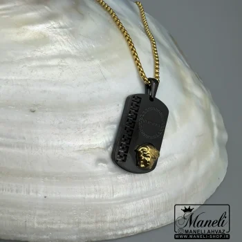گردنبند ورساچه مشکی و طلایی رنگ ثابت|140405127 - Image 3