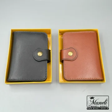 جاکارتی چرم طبیعی مشکی و عسلی|14040608