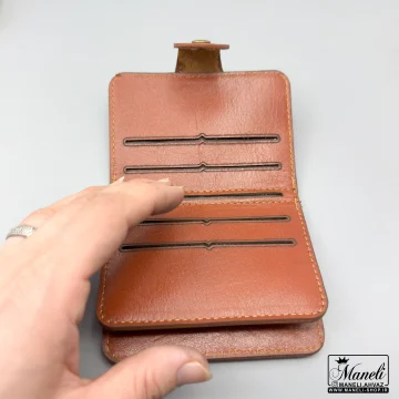 جاکارتی چرم طبیعی مشکی و عسلی|14040608 - Image 5