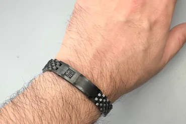 دستبند رولکس مردانه سیاه رنگ ثابت|14040532