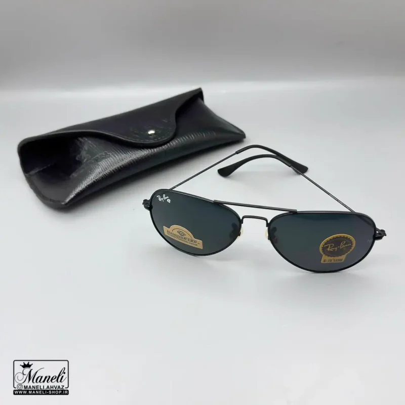 ست چرم و عینک Ray-Ban چهارتکه چرمسال | چرم طبیعی مشکی 14040523 - Image 2