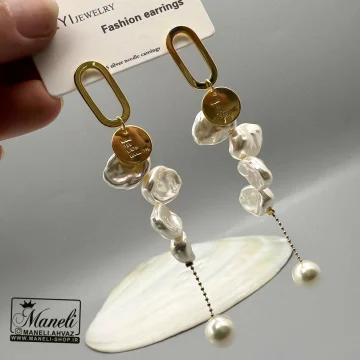 گوشواره آویزی مرواریدی زنانه |14040566 - Image 5