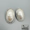 گوشواره زنانه مرواریدی دور نگین زنانه|14040567 - Image 9