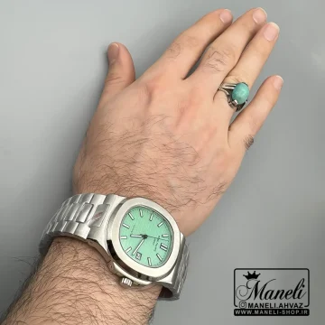 ساعت مردانه پتک فیلیپ صفحه سبزآبی مسترکوالتی | 140405117