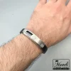 دستبند مردانه چرم و استیل ورساچه|14040556 - Image 7