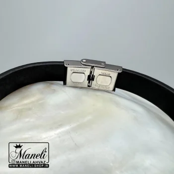 دستبند آبی کاربنی مردانه چرم|14040558 - Image 5