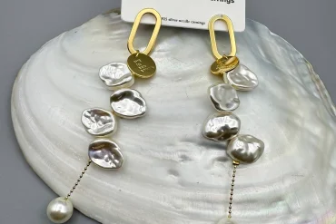 گوشواره آویزی مرواریدی زنانه |14040566