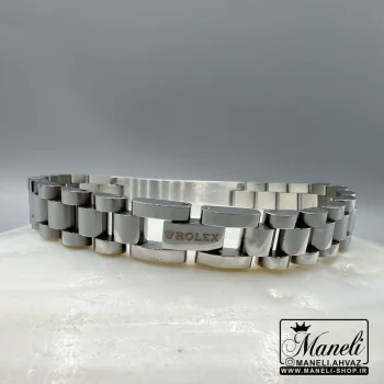 دستبند رولکس نقره ای مردانه رنگ ثابت|14040535 - Image 6