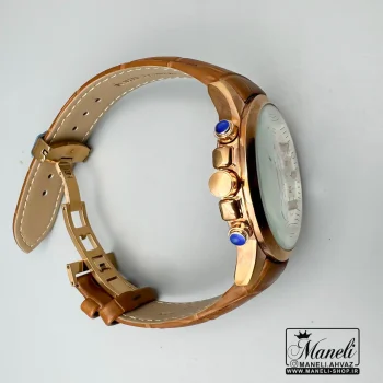 ست ساعت زنانه و مردانه بند چرم عسلی |41029 - Image 4