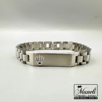 دستبند رولکس نقره ای مردانه رنگ ثابت|14040535 - Image 5