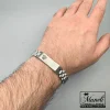 دستبند رولکس نقره ای با پلاک ساده