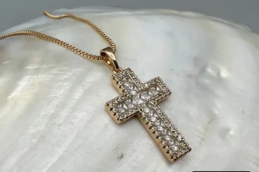 گردنبند سلیب نگین دار ژوپینگ|140405103