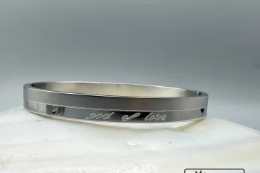 دستبندو بنگل اسپرت استیل نقره ای|14040591