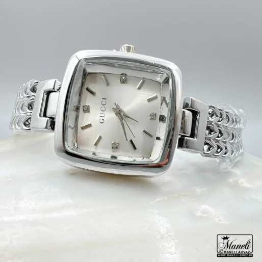 ساعت زنانه گوچی صفحه مربع | نقره ای 14040586