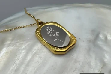 گردنبند زنانه طرح گل رنگ ثابت|140405106