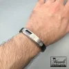 دستبند مردانه چرم و استیل ورساچه|14040556 - Image 5