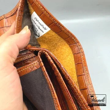 ست چرم 4 تکه با فندک ساعت دار دنیس | چرم طبیعی - عسلی 14040513 - Image 3